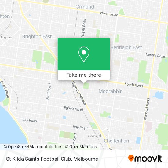 Mapa St Kilda Saints Football Club