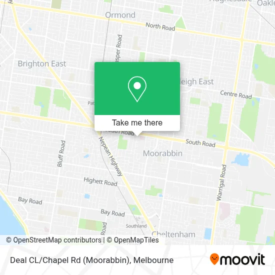 Mapa Deal CL/Chapel Rd (Moorabbin)