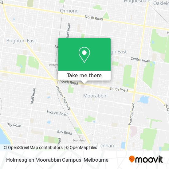 Holmesglen Moorabbin Campus map