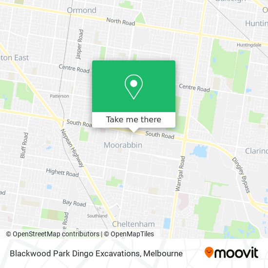 Blackwood Park Dingo Excavations map