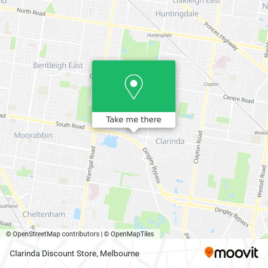 Mapa Clarinda Discount Store
