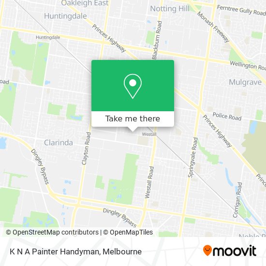 K N A Painter Handyman map
