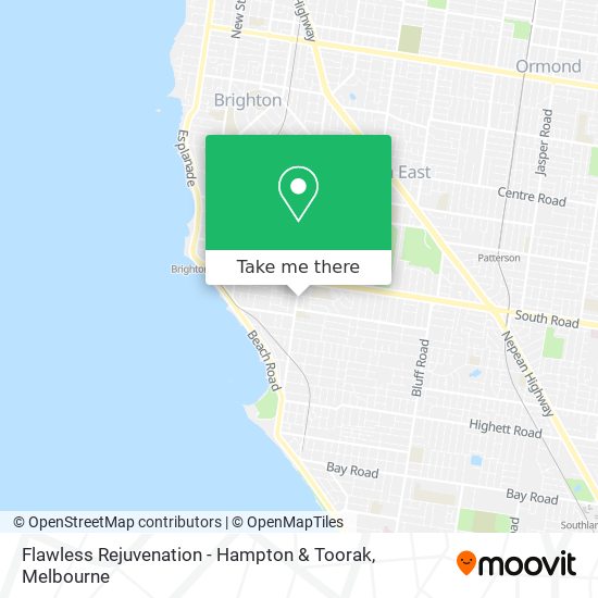 Flawless Rejuvenation - Hampton & Toorak map