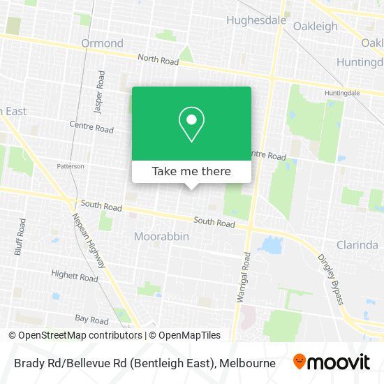 Brady Rd / Bellevue Rd (Bentleigh East) map