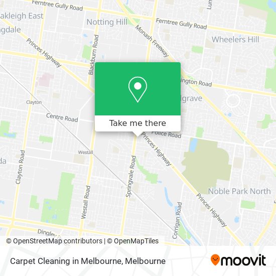 Carpet Cleaning in Melbourne map