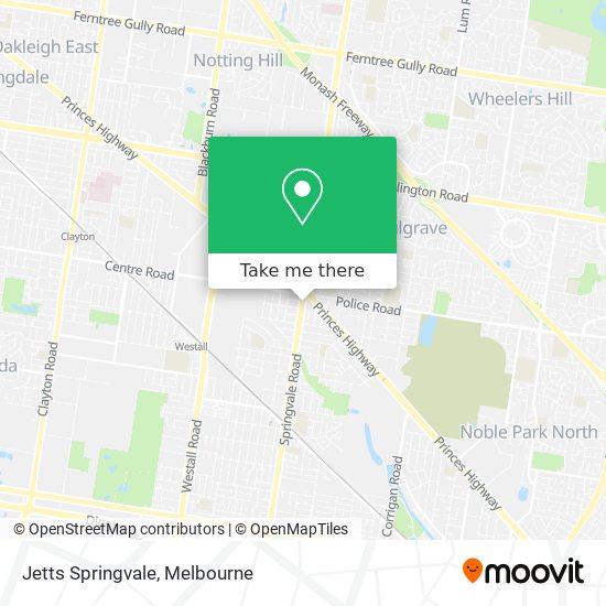 Jetts Springvale map