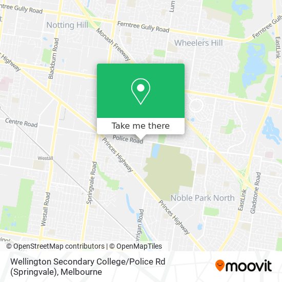 Wellington Secondary College / Police Rd (Springvale) map