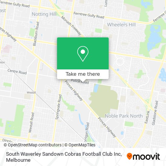 South Waverley Sandown Cobras Football Club Inc map