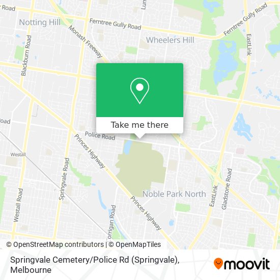 Mapa Springvale Cemetery / Police Rd