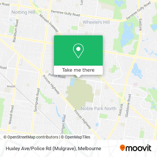 Huxley Ave / Police Rd (Mulgrave) map