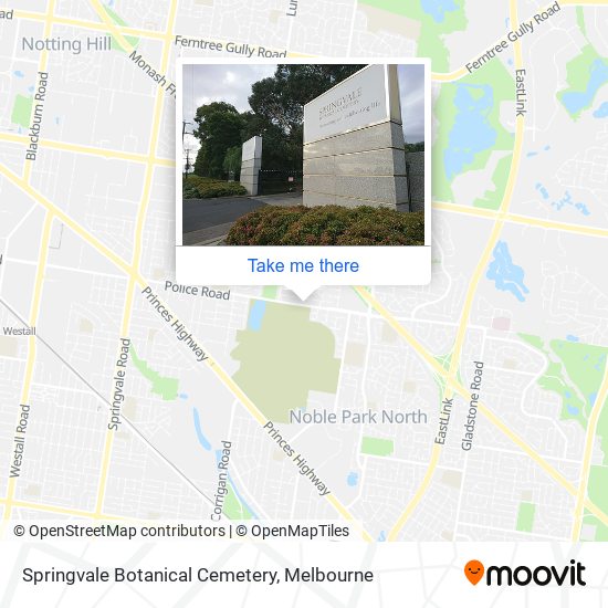 Springvale Botanical Cemetery map