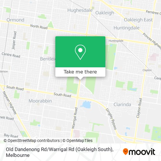 Mapa Old Dandenong Rd / Warrigal Rd (Oakleigh South)