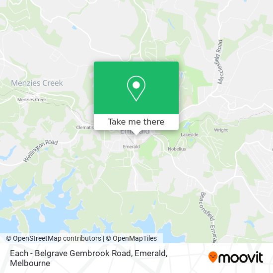 Each - Belgrave Gembrook Road, Emerald map