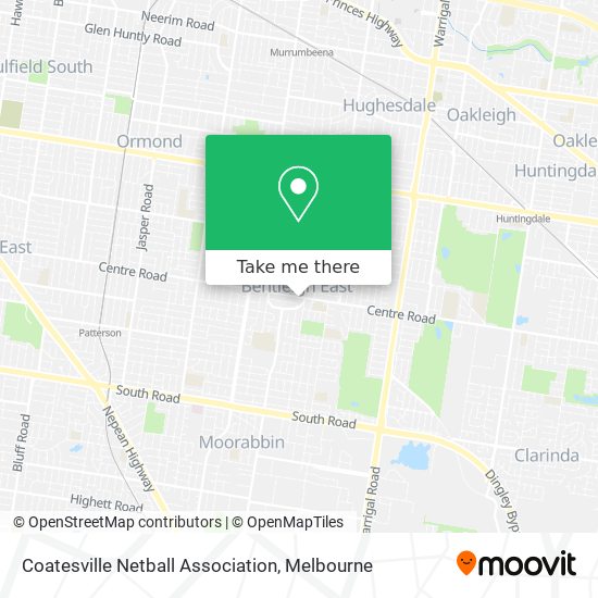 Coatesville Netball Association map