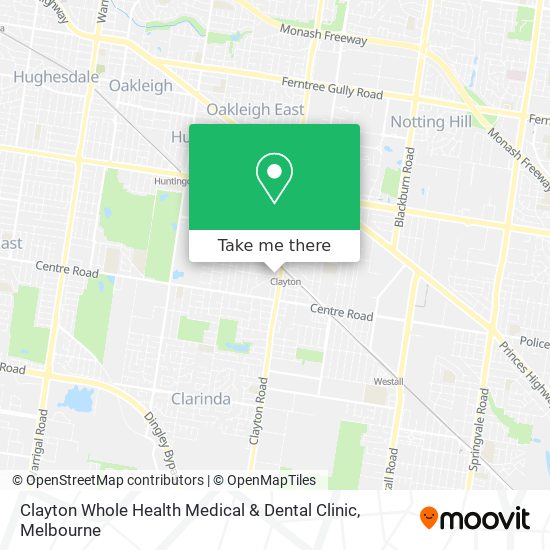 Mapa Clayton Whole Health Medical & Dental Clinic