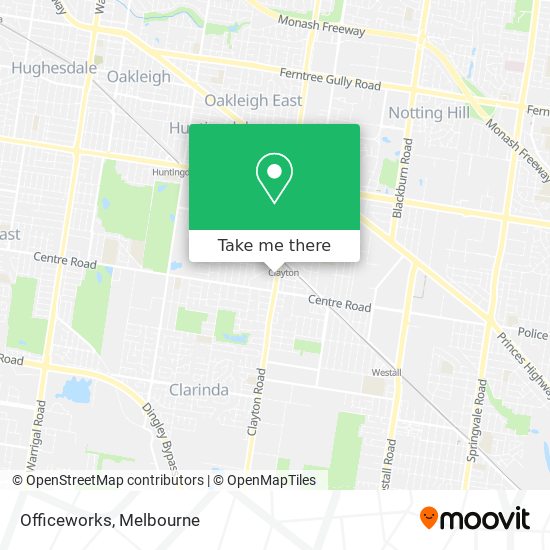 Officeworks map