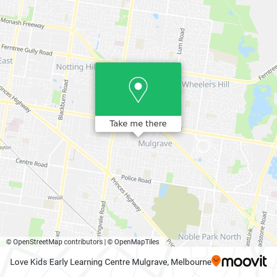 Love Kids Early Learning Centre Mulgrave map