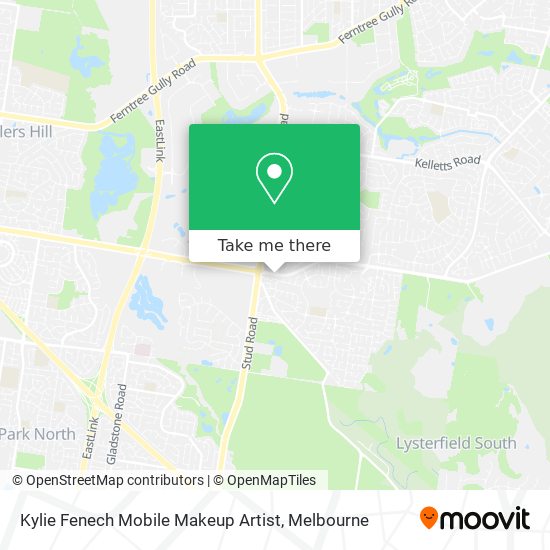 Kylie Fenech Mobile Makeup Artist map