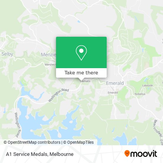 A1 Service Medals map