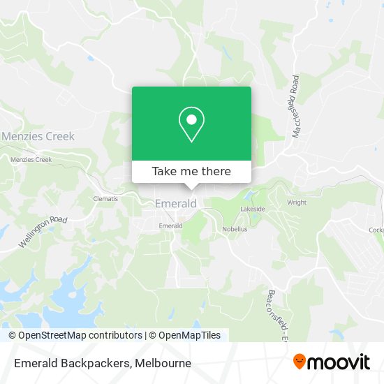 Emerald Backpackers map