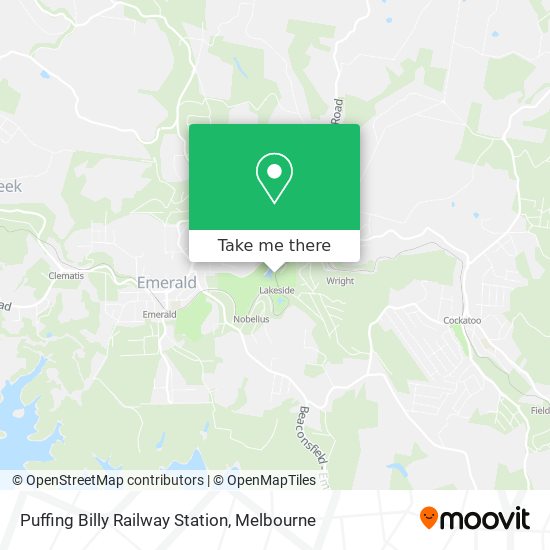 Puffing Billy Railway Station map