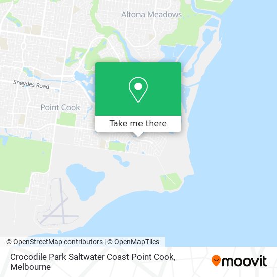 Crocodile Park Saltwater Coast Point Cook map