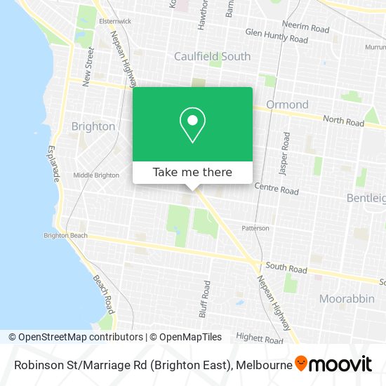 Robinson St / Marriage Rd (Brighton East) map
