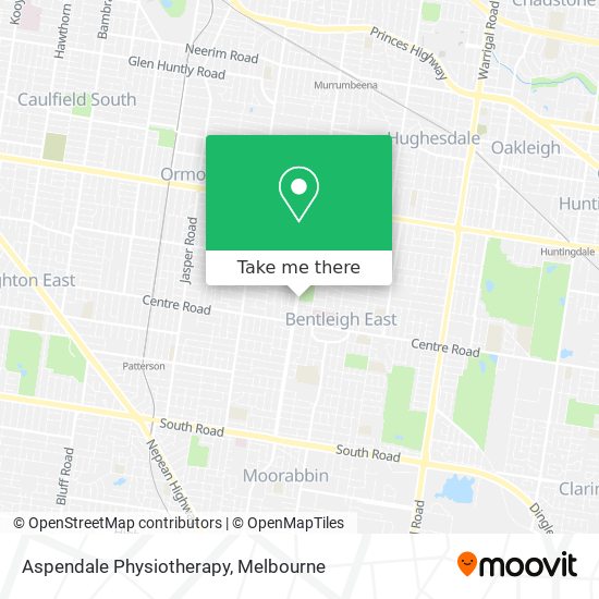 Mapa Aspendale Physiotherapy