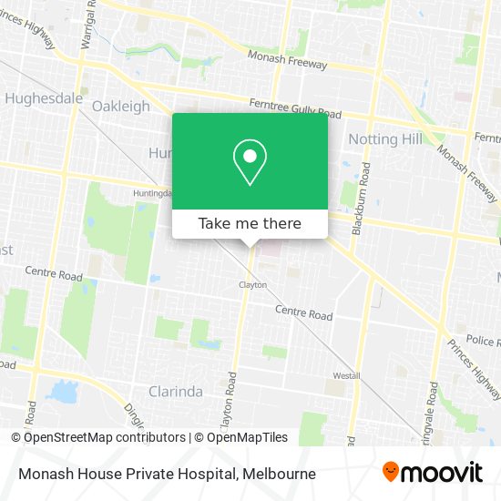 Mapa Monash House Private Hospital