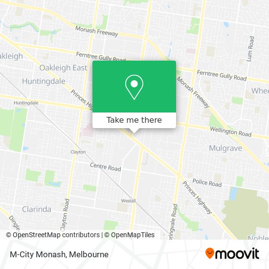 M-City Monash map
