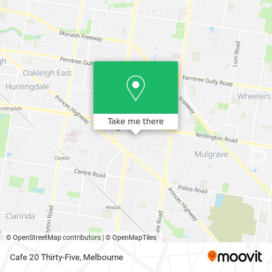 Cafe 20 Thirty-Five map