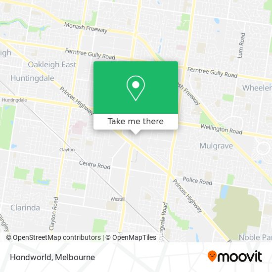 Hondworld map