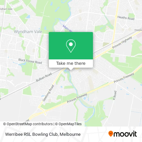 Werribee RSL Bowling Club map