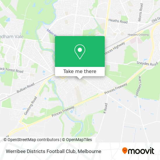 Werribee Districts Football Club map