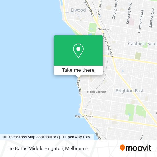The Baths Middle Brighton map