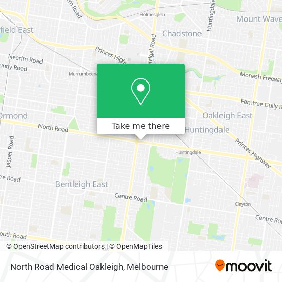 North Road Medical Oakleigh map