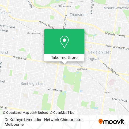 Dr Kathryn Liveriadis - Network Chiropractor map