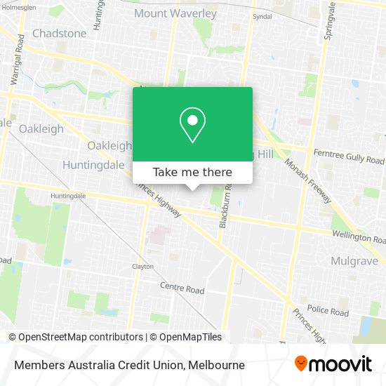 Members Australia Credit Union map