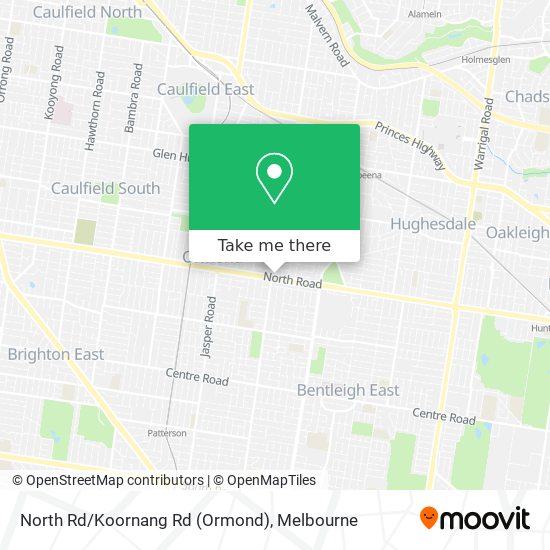 North Rd/Koornang Rd (Ormond) map