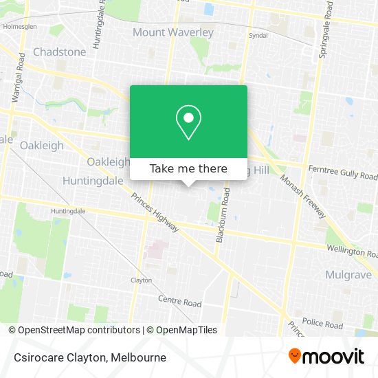 Csirocare Clayton map