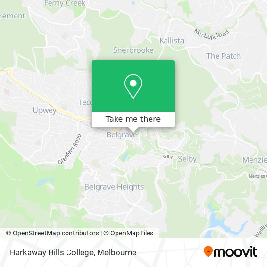 Mapa Harkaway Hills College