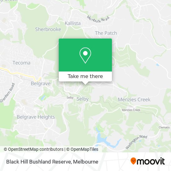 Black Hill Bushland Reserve map