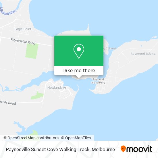 Paynesville Sunset Cove Walking Track map