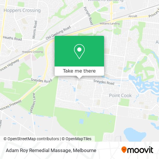 Adam Roy Remedial Massage map