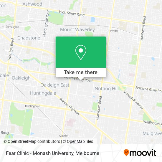 Fear Clinic - Monash University map