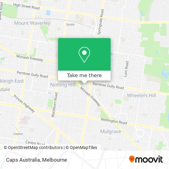 Caps Australia map