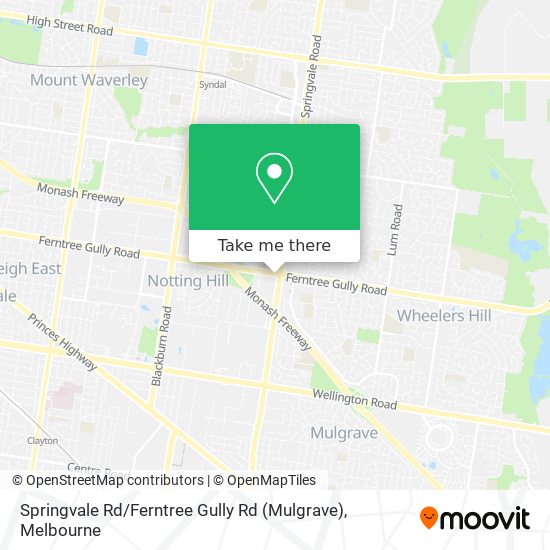 Mapa Springvale Rd / Ferntree Gully Rd (Mulgrave)