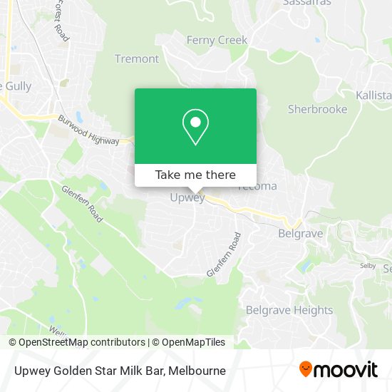 Upwey Golden Star Milk Bar map