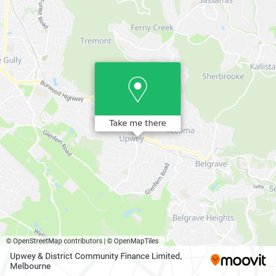 Upwey & District Community Finance Limited map