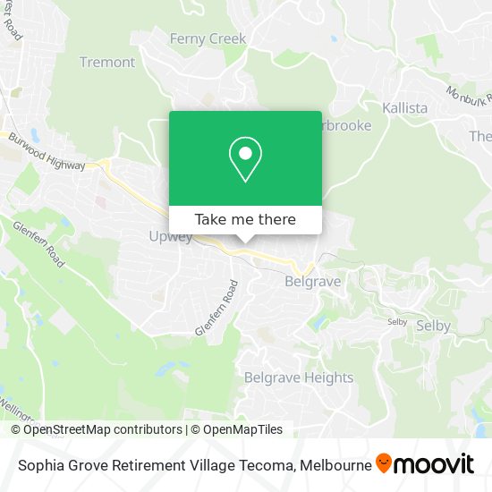 Sophia Grove Retirement Village Tecoma map